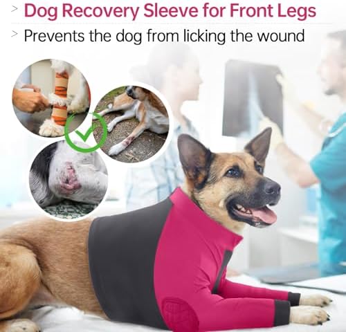 Lelepet Dog Recovery Sleeve, Dog Long Sleeve Shirt Stop Licking M