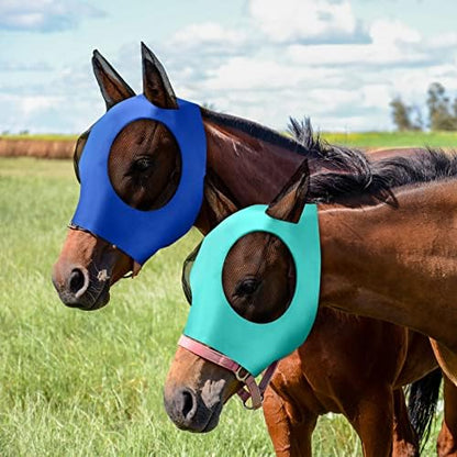 Frienda 4 Pcs Horse Fly Mask with Ear, Large, Multicolor