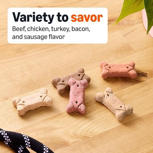 Amazon Basics Crunchy Dog Biscuits Multi Flavor Dog Treats 5 lb. Box