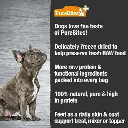 PureBites +Skin & Coat Freeze Dried Dog Treats, 3 oz