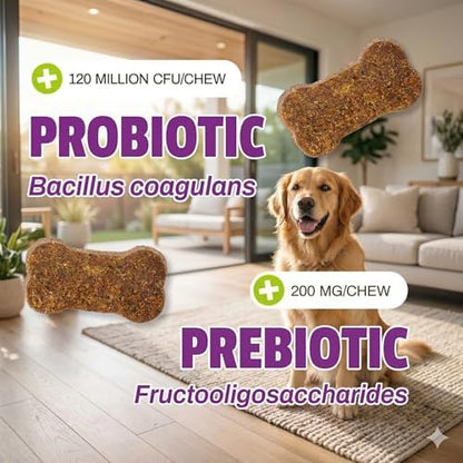 Pet Naturals Daily Probiotic Soft Chews for Dogs, Digestive and Immune Support Supplement, 1 Billion CFU Per Chew, Duck, 60 Count