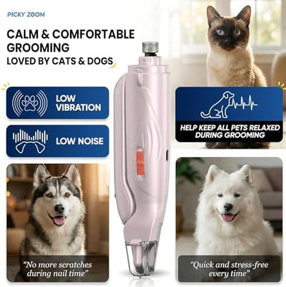 2-in-1 Dog & Cat Nail Clippers and Grinder with LED Light