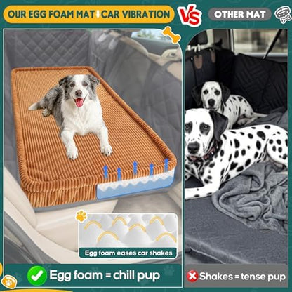 Loiion Dog Car Bed, Non-Slip Backseat Extender Pet Mat 56"x28.7"x2"