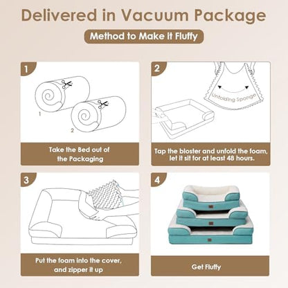 EHEYCIGA Orthopedic XXL Dog Bed, Waterproof Washable XL Big Pet Bed 46"