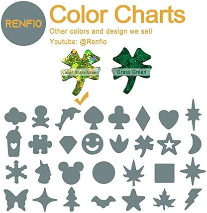Renfio 1.75 Oz 50g Four Leaf Clover Confetti Glitter for Resin