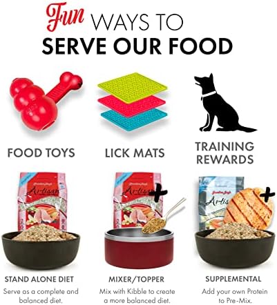 Grandma Lucy's Artisan Dog Food, Grain Free and Freeze-Dried - Artisan Pork, 3Lb Bag