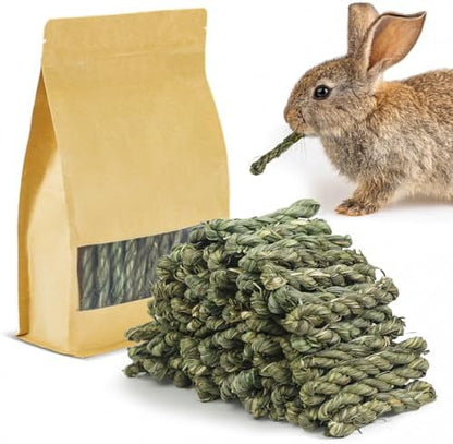 80pcs Rabbit Timothy Hay Toy for Bunny Small Animal Treats Natural Grass Stick Chew Toys Snacks Molar Teeth Grinding for Guinea Pigs Chinchillas Hamsters