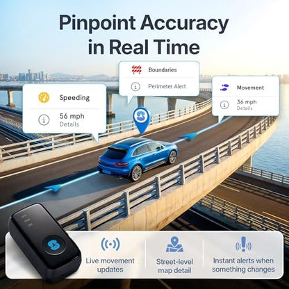 Spy Tec GPS Tracker for Vehicles, Magnetic Case, 1-Month Service Included