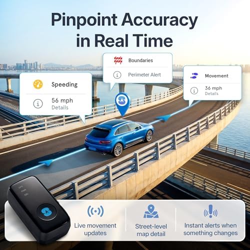Spytec GPS Tracker for Vehicles & Kids, Mini Waterproof Magnetic Real-Time