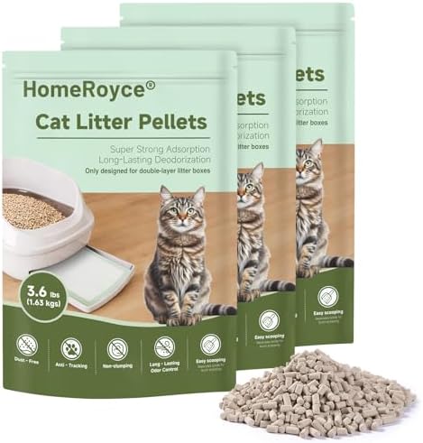 Cat Litter Pellets Exclusively for Double Layer Cat Litter Box Odor Control