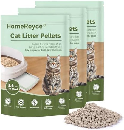Cat Litter Pellets Exclusively for Double Layer Cat Litter Box Odor Control