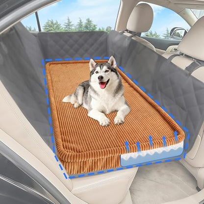 Loiion Dog Car Bed, Non-Slip Backseat Extender Pet Mat 56"x28.7"x2"