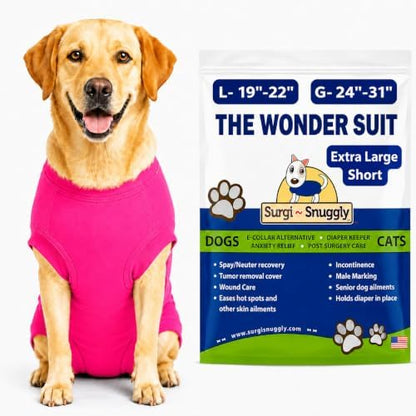 Surgi Snuggly Dog Surgery Recovery Suit, Cone Alternative, Spay/Neuter XLS