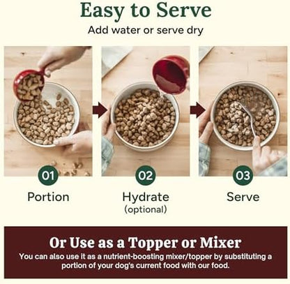 360 Pet Nutrition Freeze-Dried Raw Dog Food – Multi-Protein with Beef, Chicken, Fish & Organs, High Protein, Omega-3s, Fruits, Veggies & Superfoods, Grain-Free, No Fillers 2 x 48 oz Made in USA
