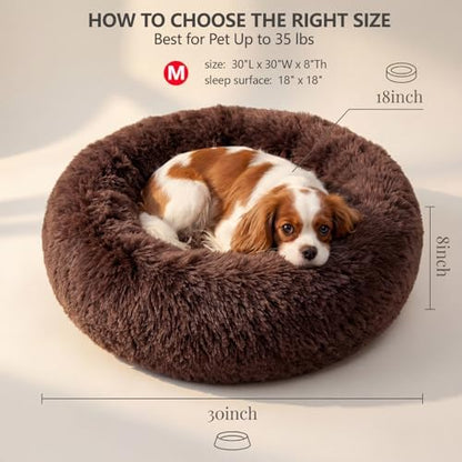 nononfish Comfortable Dog Bed for Small Dogs,Cozy Plush Pet Bed