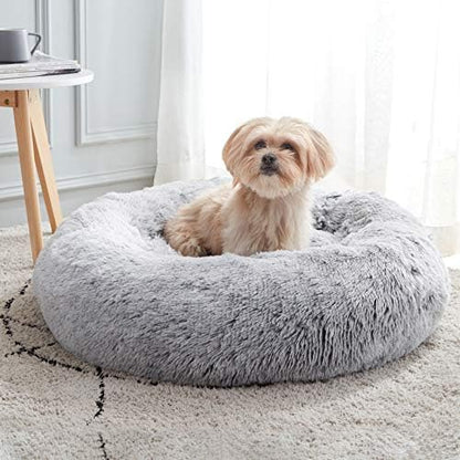 Western Home Calming Soft Round Dog &Cat Bed Small Dog Bed Washable,20"