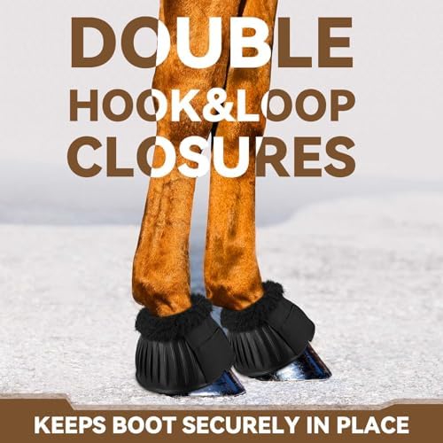 Abbylike 1 Pair Fleece Bell Boots for Horses
