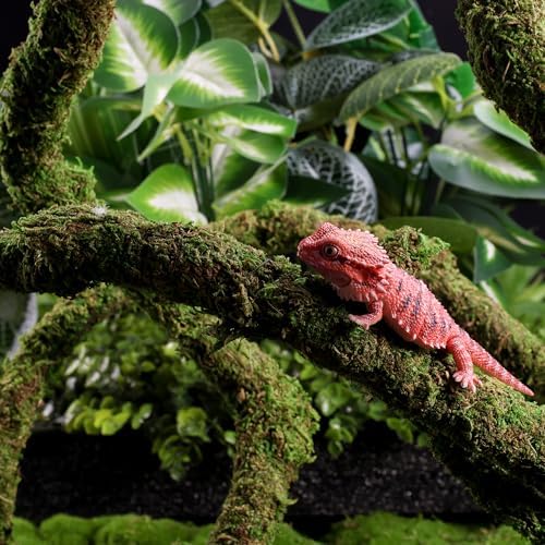 USMOLA Moss Vine for Reptiles, Bendable Climbing Vines Reptile Tank Accessories, Natural Moss Rope for Leopard Gecko, Lizard, Snake, Chameleon, Frog Terrarium Decor (Jungle Green, 9.8 FT)