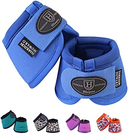 Harrison Howard Horse Bell Boots Overreach Bell Boots No-Turn Bell Boots for Horse-Durable Protective Hoof Boot