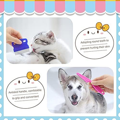 Rabbit Grooming Kit, Rabbit Brush for Shedding with Bunny Nail Clipper, Rabbit Nail Trimmers with Pet Combs for Hamster Guinea Pig Ferret by KALAMANDA