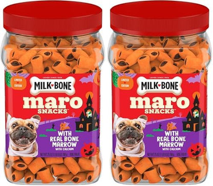 Milk-Bone MaroSnacks Dog Snacks, Halloween Dog Treats, 25 oz. Canister (Pack of 2)