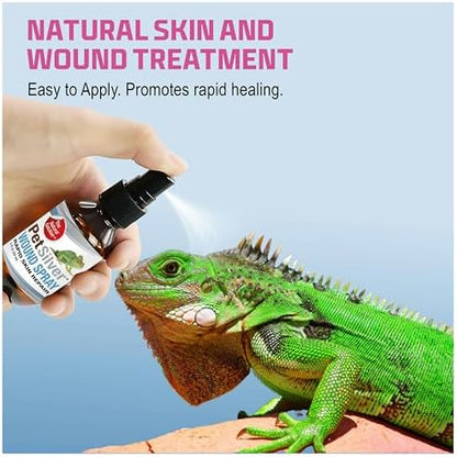 PetSilver Reptile Wound Spray, Skin Repair, Silver Snake Spray, 2 fl oz