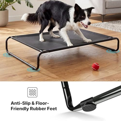 Veehoo Cooling Elevated Dog Bed, Outdoor Raised Dog Bed for Large Dogs