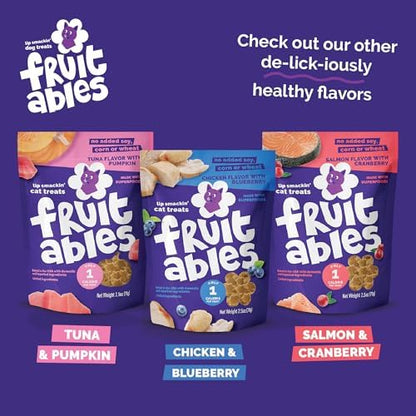 Fruitables Cat Treats - Crunchy - Salmon, Tuna, Chicken - 2.5 Oz (3 Pk)