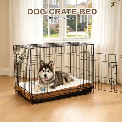 Orthopedic Dog Bed for Medium Dogs,Firm Egg Crate Foam,Nonslip Bottom,Brown