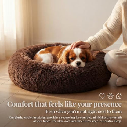 nononfish Comfortable Dog Bed for Small Dogs,Cozy Plush Pet Bed