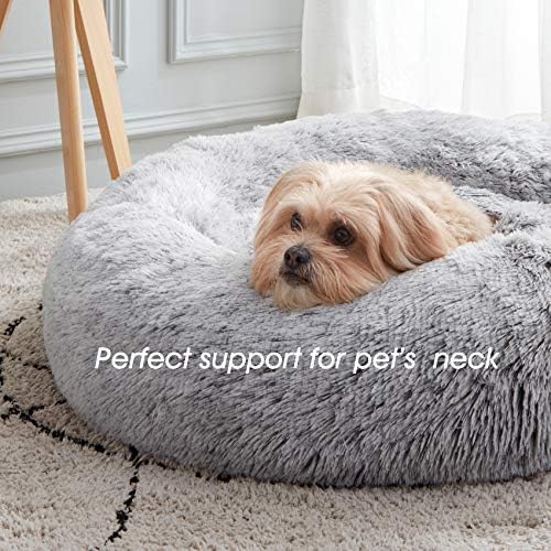 Western Home Calming Soft Round Dog &Cat Bed Small Dog Bed Washable,20"
