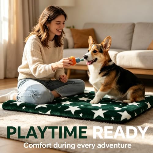 Dog Bed Mat - Reversible Dog Crate Bed Mats, Soft & Breathable Kennel Pad, Durable Crate Bed for Small Medium Large Dogs & Cats