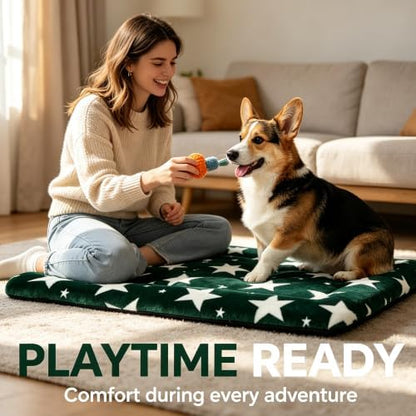 Dog Bed Mat - Reversible Dog Crate Bed Mats, Soft & Breathable Kennel Pad, Durable Crate Bed for Small Medium Large Dogs & Cats
