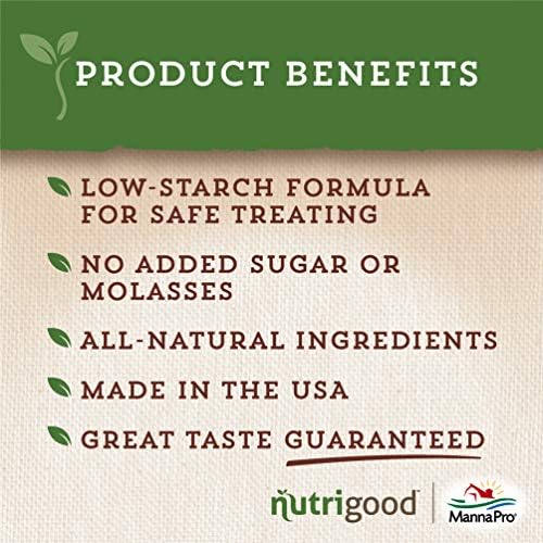Manna Pro NutriGood Low-Sugar Apple Horse Treats, 4 lb Bag