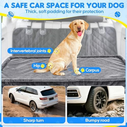 Loiion Dog Car Bed, Non-Slip Backseat Extender Pet Mat 50"x24.6"x2"