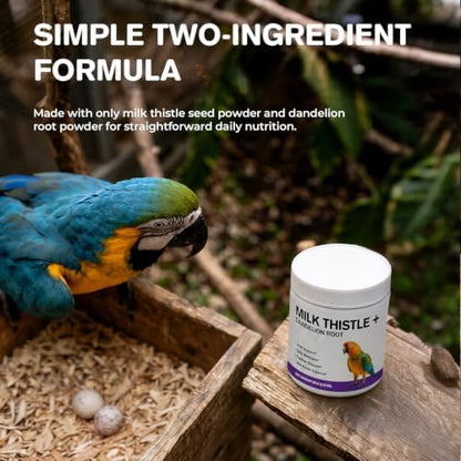 Milk Thistle & Dandelion Root for Birds, Bird Wellness Powder
