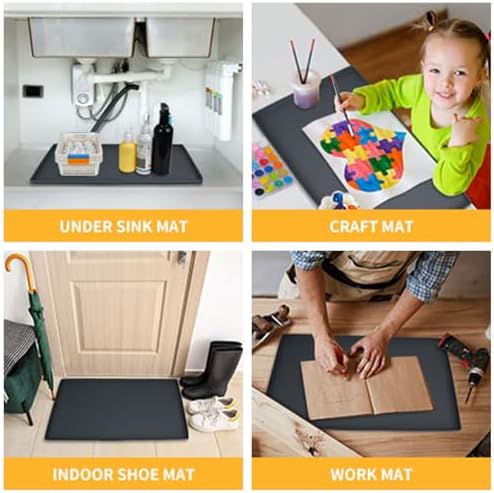 Silicone Dog Food Mat Waterproof Pet Feeding Tray for Large Dogs