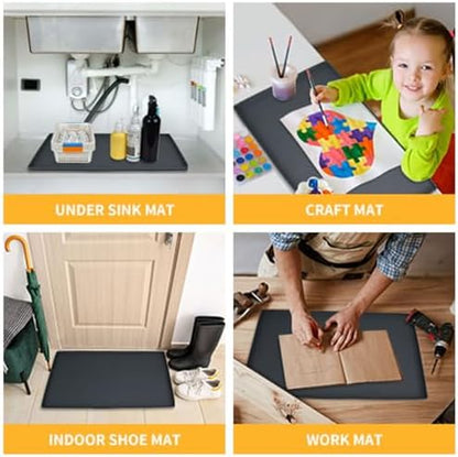 Silicone Dog Food Mat Waterproof Pet Feeding Tray for Large Dogs