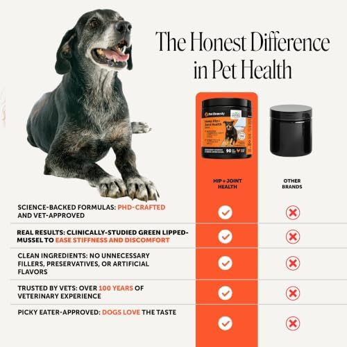 Pet Honesty Vet Recommended Hip and Joint Supplement for Dogs, 90 Count