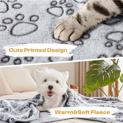 Luciphia Dog Blanket 3 Pack, Soft Cozy Fleece Throw for Puppy Cat,41"x31"