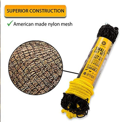 Texas Haynet - Slow Feeder Hay Net, 1.5 in Holes, Easily Holds 2 to 4 Flakes