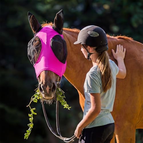 Frienda 4 Pcs Horse Fly Mask with Ear, Medium, Colorful