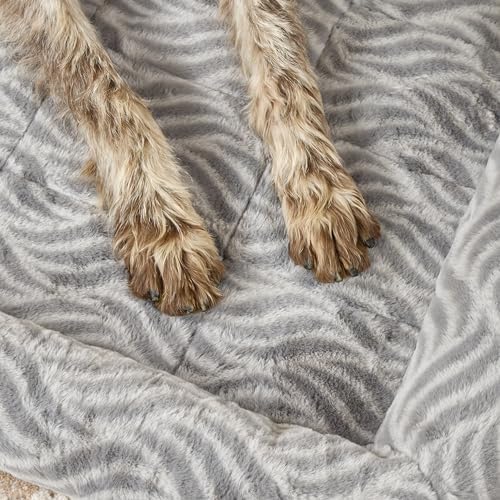 MidWest Homes for Pets QuiteTime Deluxe Wave Bolster Bed for Small Dogs; Easily Machine Wash and Dry; Gray; 24"; 40224-WVGY