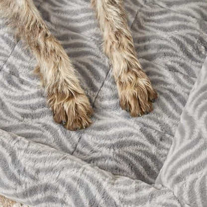 MidWest Homes for Pets QuiteTime Deluxe Wave Bolster Bed for Small Dogs; Easily Machine Wash and Dry; Gray; 24"; 40224-WVGY