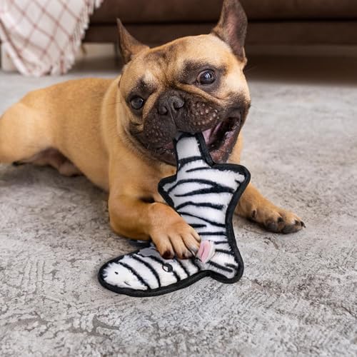 SHARLOVY No Stuffing Dog Toys Crinkle Squeaky, Long Lasting Chews for Aggressive, Durable Plush Dog Puppy Chew Toys for Teething, with 6 Tough Layers for Small Medium Large Breed-3 Pack,Medium