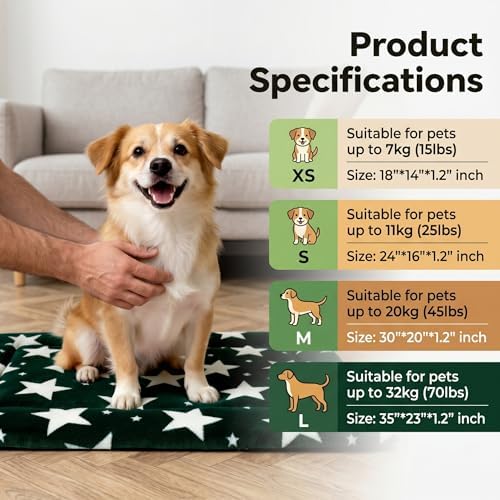 Dog Bed Mat - Reversible Dog Crate Bed Mats, Soft & Breathable Kennel Pad, Durable Crate Bed for Small Medium Large Dogs & Cats