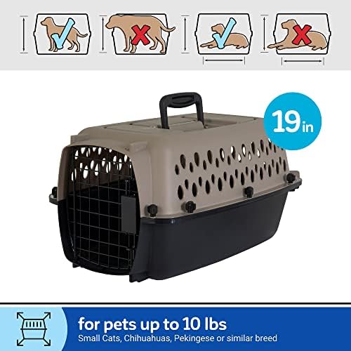 Petmate Vari Dog Kennel, Carrier, XS 19in, Up to 10lbs, Taupe