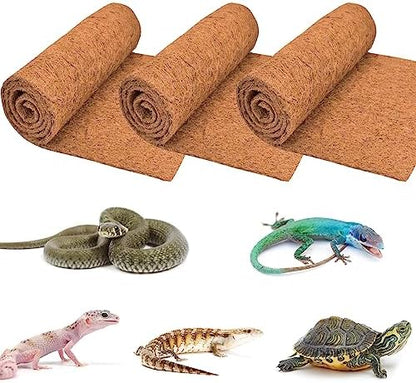 ZeeDix 3 Rolls Reptile Carpet 18x36 Inch Coconut Fiber Mat for Tank Bedding