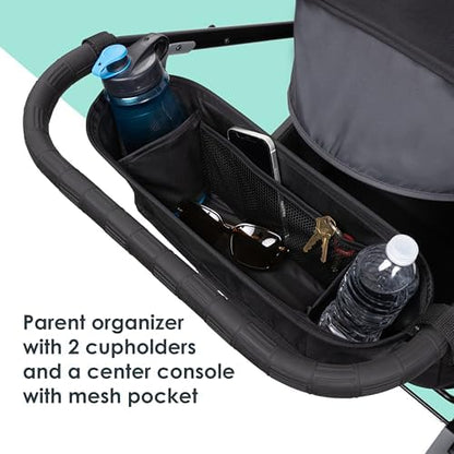 Baby Trend Expedition 2-in-1 Push or Pull Wagon with Canopy, Madrid Black