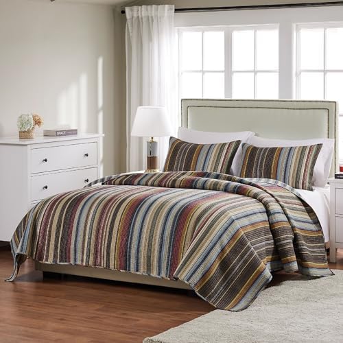 Greenland Home Barefoot Bungalow Durango Quilt Set, Full/Queen, Natural,GL-1603NMSQ, 3-Piece